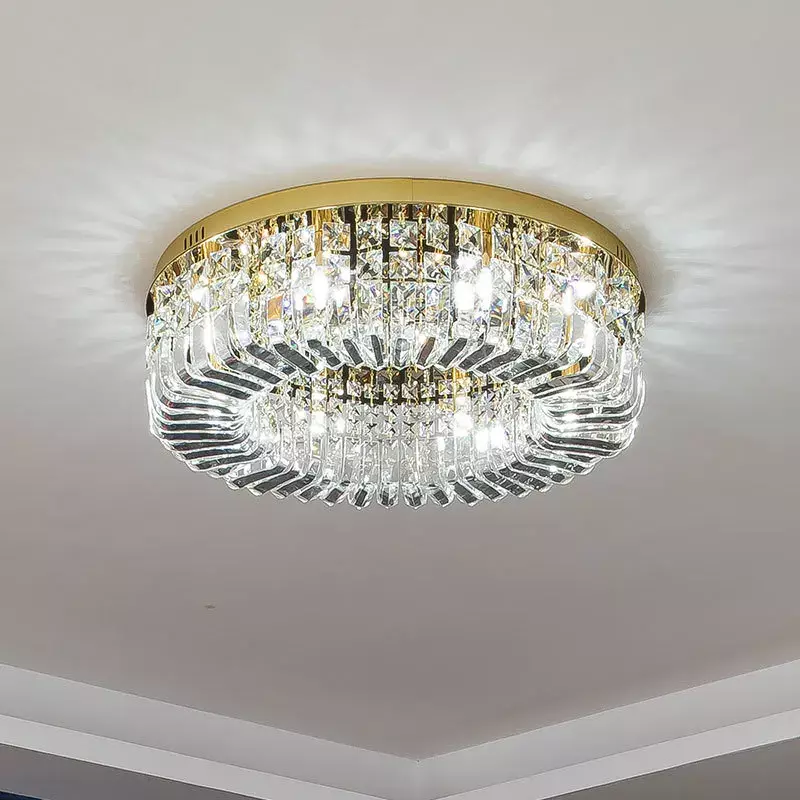 Nordic Luxury Crystal Ceiling Chandelier Modern Gold Chrome Led Pendant Light for Living Room Bedroom Hotel Hall Indoor Decor