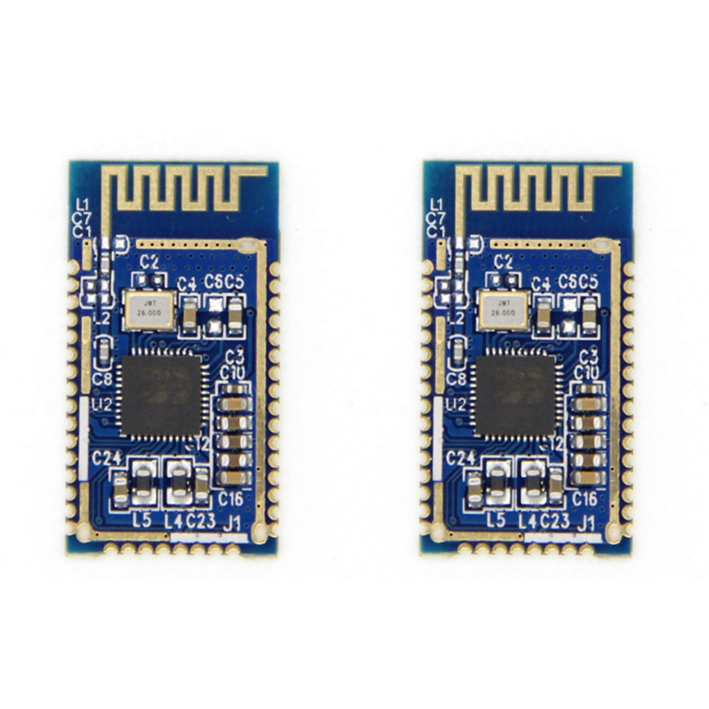 Módulo estéreo Bluetooth V5.0, AT renomeado controle serial, transmissor receptor tudo-em-um, BK3266, 2 pcs