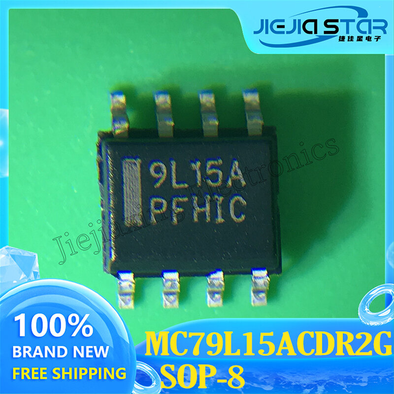 Линейный чип регулятора напряжения с гравировкой, MC79L15ACDR2G, MC79L15, 9L15A SOP-8, 100% оригинал, 5-30 шт., бесплатная доставка электроника