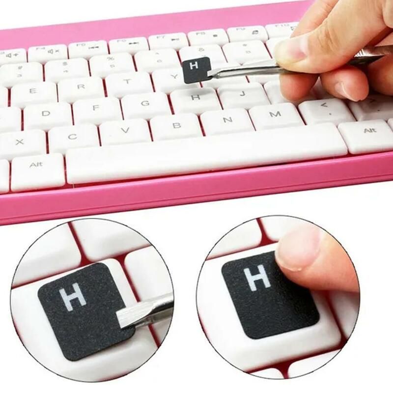 Stiker Keyboard multi-bahasa terbaru Spanyol/Inggris/Rusia/Deutsch/arab/Italia/pengganti huruf Jepang untuk Laptop PC