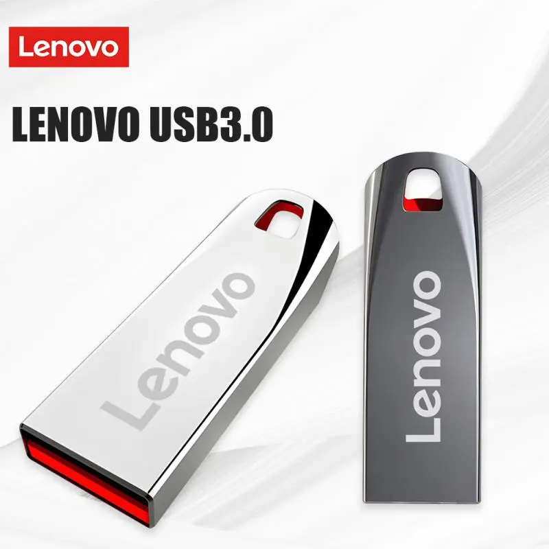 레노버 정품 USB 플래시 3.0 드라이브, 금속 실제 용량 메모리 스틱, 고속 플래시 메모리, 블랙 선물 스토리지, U 디스크, 2TB, 1TB