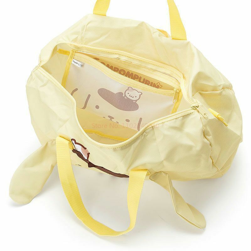 Sac à bagages Sanurgente Cinnamoroll, Hello Kitty, My Melody Kuromi, sac de voyage portable, sac polochon à pompon pliable, grande capacité