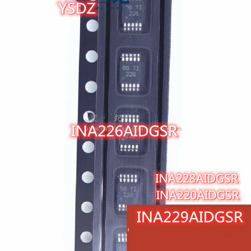 2PCS INA220AIDGSR MSOP10 INA226AIDGSR INA228AIDGSR INA229AIDGSR 26V I2C Output Current/power Monitor Amplifier Chip