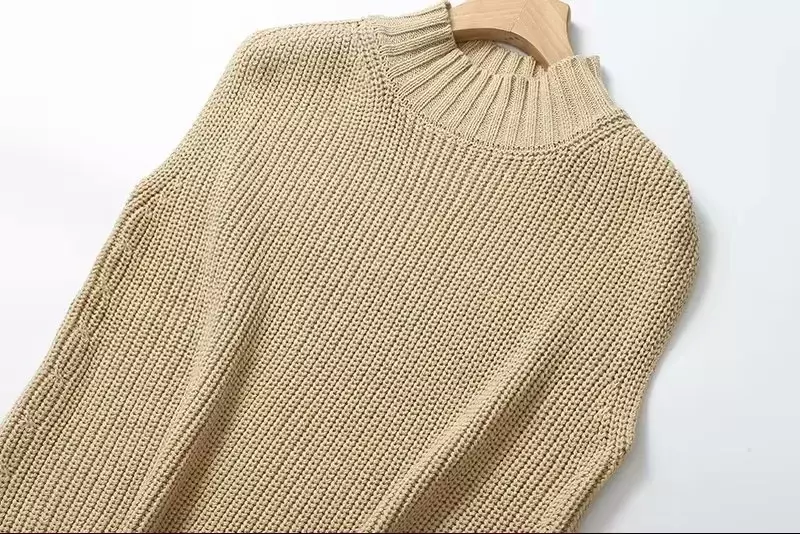 Женский Осенний вязаный свитер-жилет, изысканный Топ без рукавов с высоким воротом в стиле ретро, 2023
