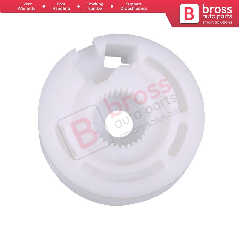Bross Auto Parts BWR390 Electrical Power Window Regulator Wheel Pulley Front or Rear Left Door 51892561 for Fiat Linea