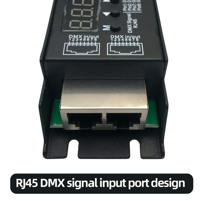 Controlador de atenuación DMX512 de 5 canales, controlador PWM LED para DC12V-48V con pantalla Digital RDM para luz RGBCCT,RGBWW,RGBW