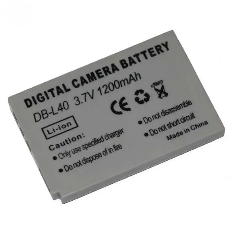 1200mAh DB-L40 DBL40 DB-L40A DBL40A Digital Camera Battery + AC Charger for Sanyo VPC-HD700 VPC-HD800 HD1 HD2 DMX-HD700 HD1A