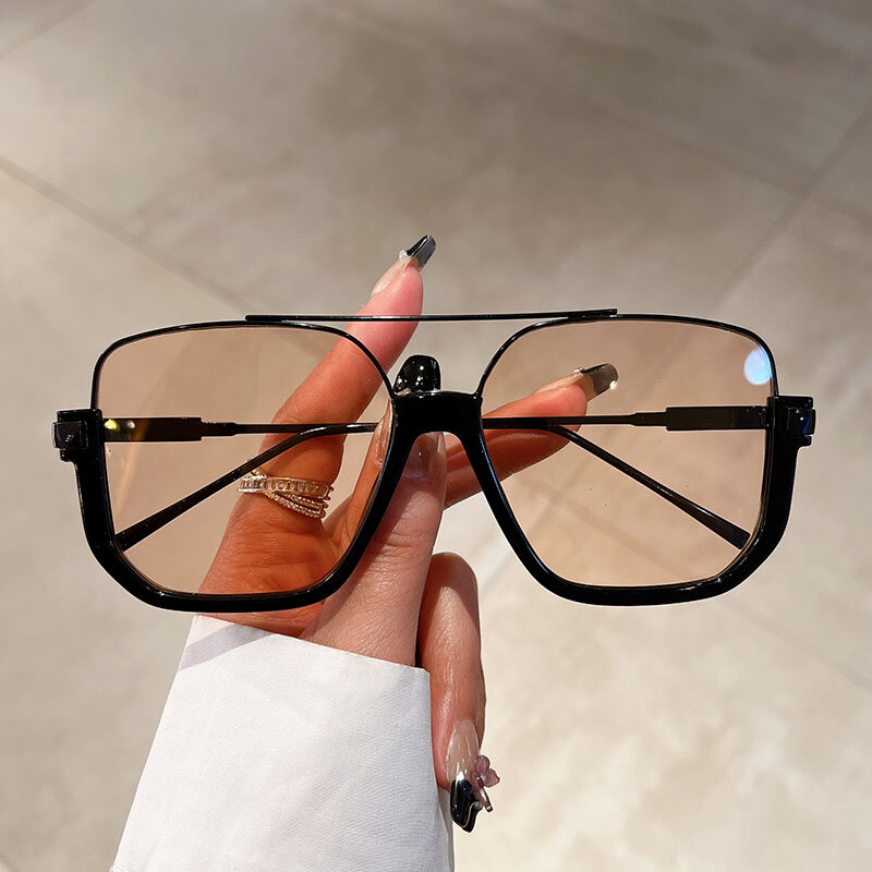 KAMMPT-gafas de sol cuadradas para hombre y mujer, lentes de gran tamaño, diseño de marca Popular Ins, UV400