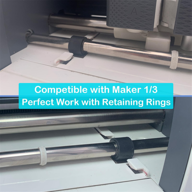 Reemplazo de rodillo de goma Compatible con Cricut Maker/Maker 3, gomas de guía de alfombrilla para accesorios de reparación de Cricut
