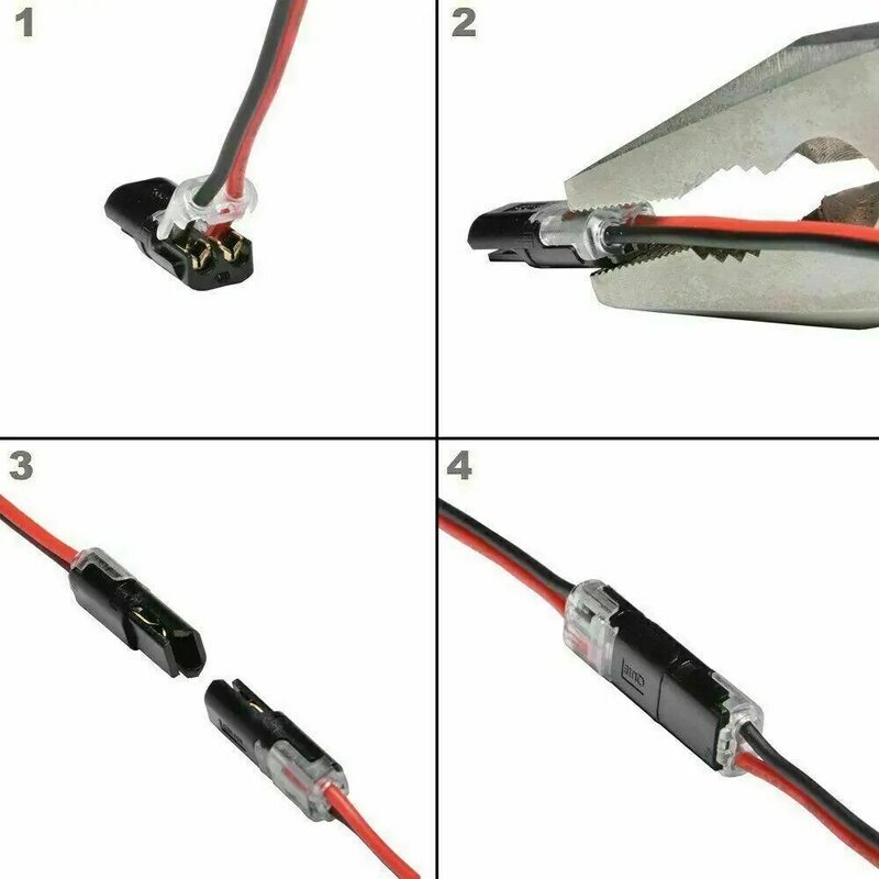 2 pinos maneira plug carro impermeável conector elétrico fio cabo automotivo 1/5/10/20/30/50 peças/conjunto