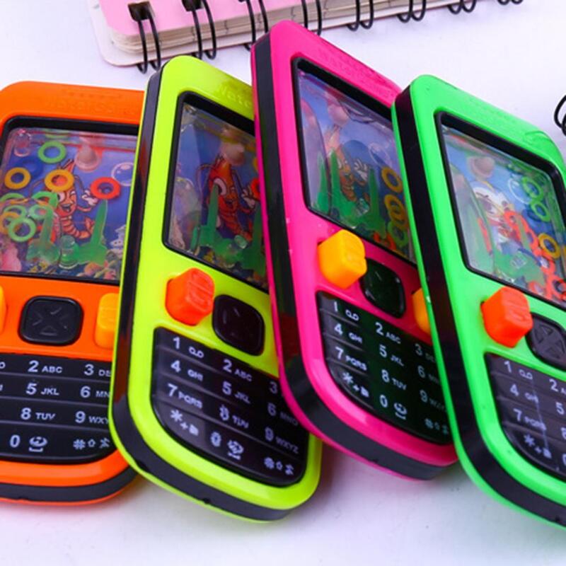 Mainan ponsel Bermain air, mainan anak konsol permainan tanpa baterai diperlukan mesin permainan cincin Retro Nostalgia