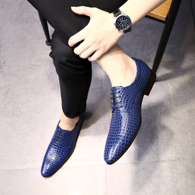 Туфли-оксфорды мужские из крокодиловой кожи, модная дизайнерская обувь, итальянские
