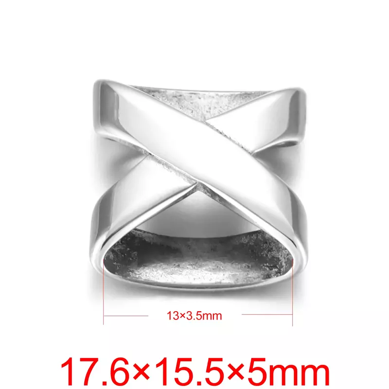 316L Edelstahl Rutsche Charme für Armband Machen Fit 12x3mm Flache Leder Schmuck DIY Slider Perlen Zubehör alphabet X