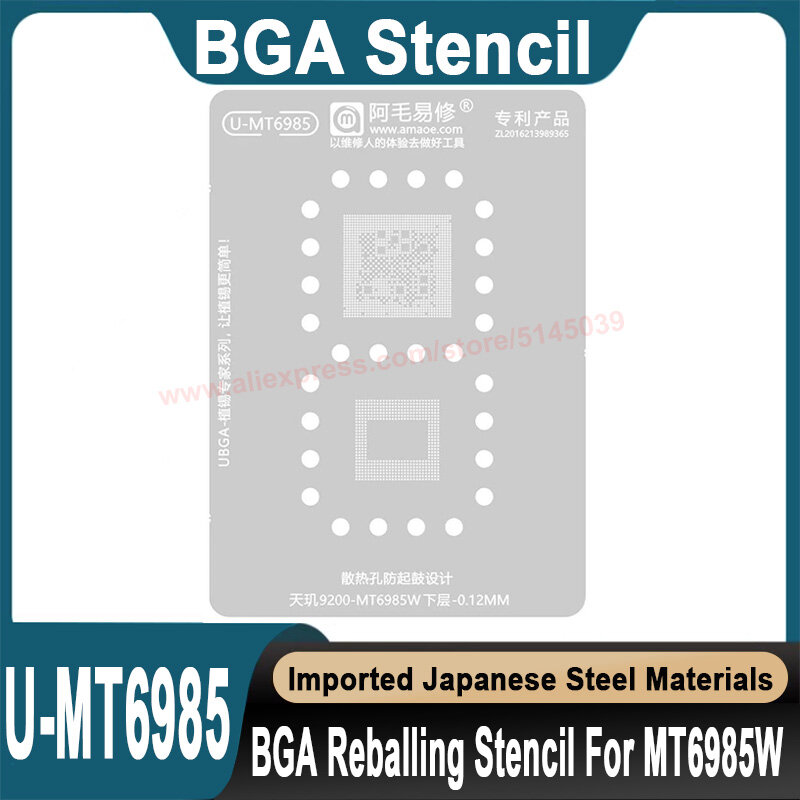 Stencil BGA per Tianji 9200 MT6985 Stencil CPU Replanting perline di semi di latta BGA Stencil