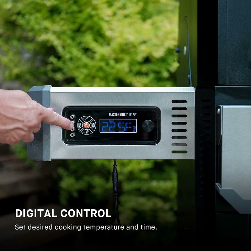 Masterbuilt®Seri Gravity®Panggangan arang Digital 800, wajan, dan perokok dengan kontrol Digital, konektivitas aplikasi