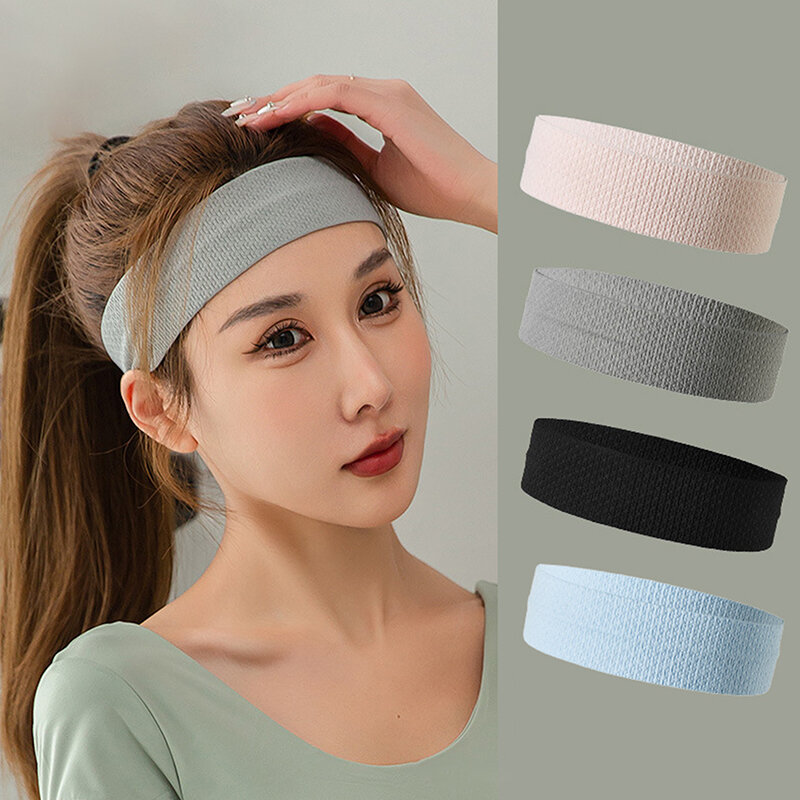 Thick Non-Slip Elastic Sport Headbands Running Sweat-absorbing Elastic Yoga Hair Bands Sweatband Absorbent Sweat Sweatband