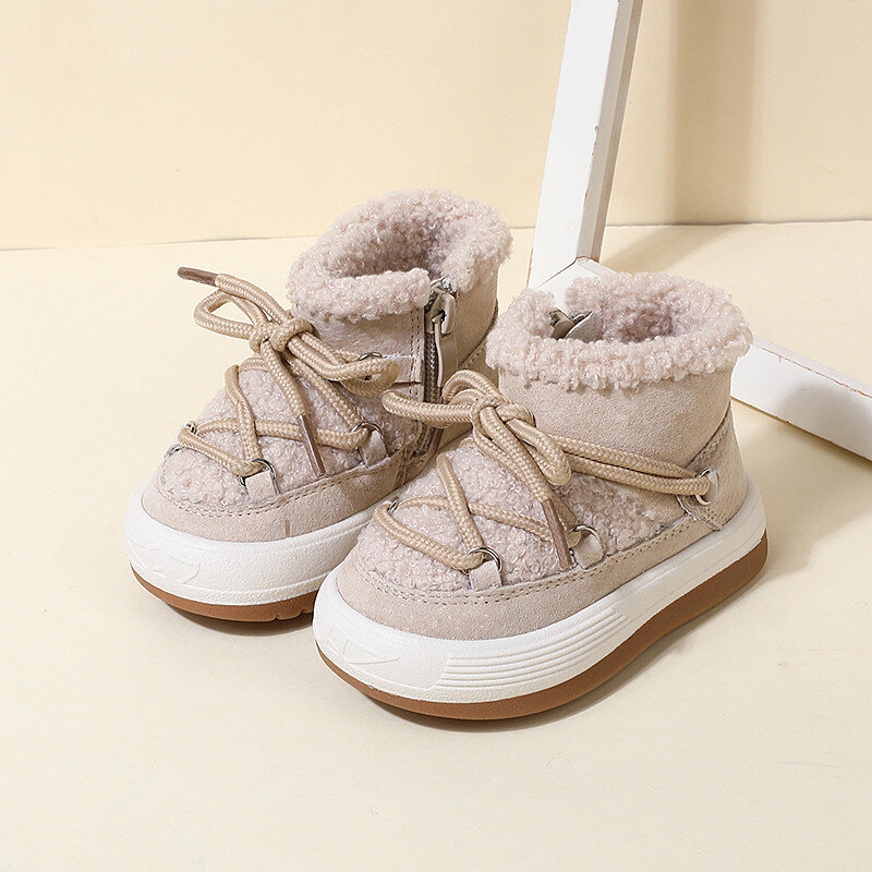 赤ちゃん用の暖かいぬいぐるみの靴,男の子と女の子用のスニーカー,秋と冬,GT-CECD