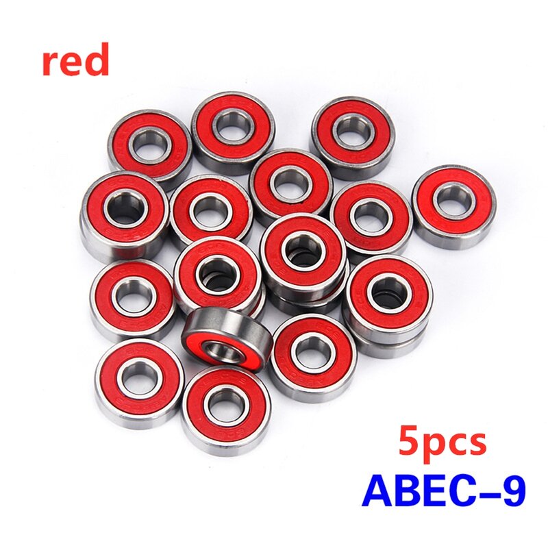 Rolamentos de esferas selados aço, rolo da roda do skate, acessórios do "trotinette", ABEC-7, 608, 8x22x7mm
