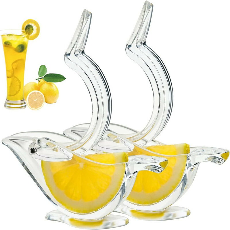 Pemeras Irisan Lemon Akrilik Pembuat Jus Tangan Burung Jeruk Nipis Jeruk Nipis Penekan Jus Buah Logam Remas Manual untuk Peralatan Dapur
