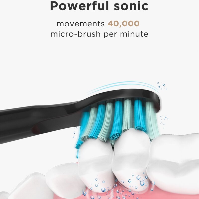 Fairywill-cepillo de dientes eléctrico sónico para adulto, recargable por USB, FW-507, resistente al agua, cabezales de repuesto