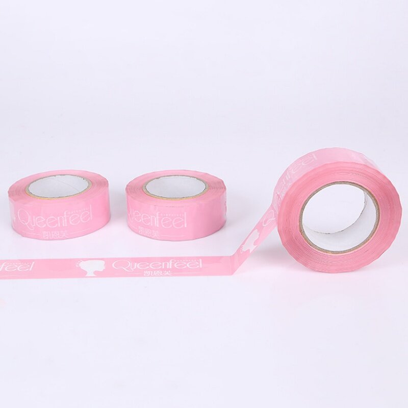Customized productCustom Printed Branded Pink Bopp Meters Shipping Adhesive Packaging Tape With Logo