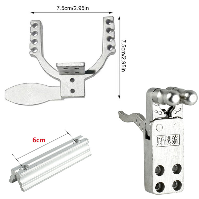 DIY 304 Stainless Steel Slingshot  Accessories Sliding Module Trigger Strong Rubber Band Mechanical Slingshot Hunting