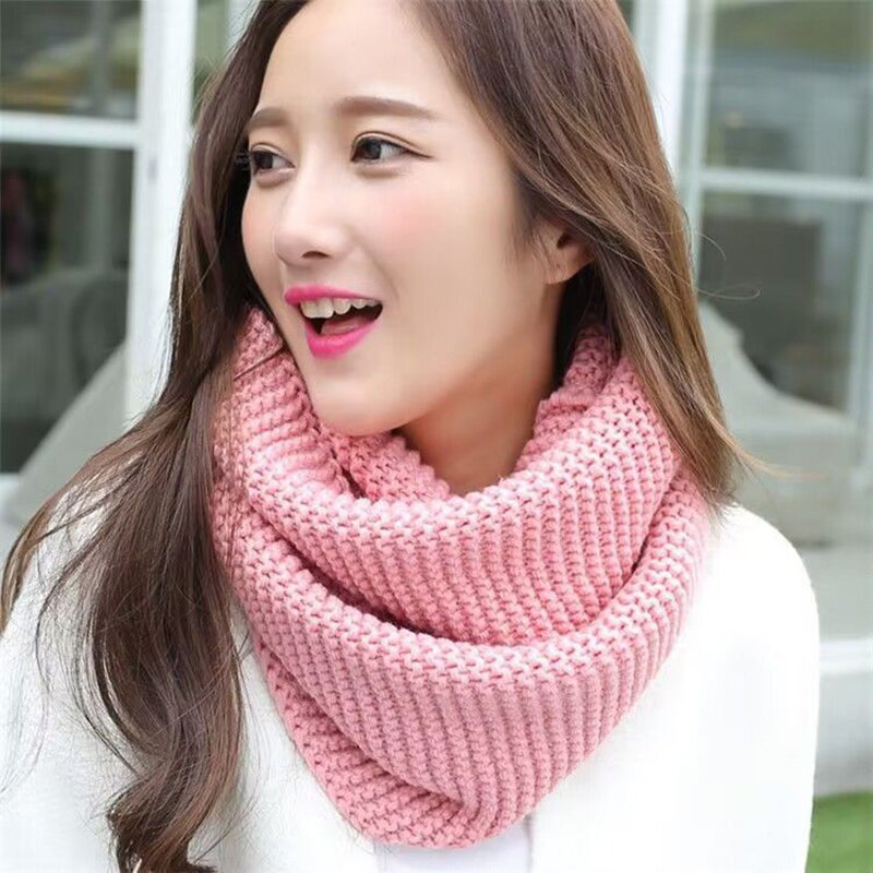 Модный женский вязаный шарф, простой зимний теплый шарф-ожерелье, шарф для женщин, аксессуары для одежды, женские шарфы из искусственного кашемира