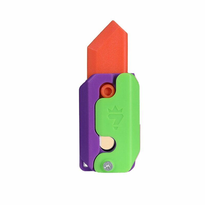 New 3D Print Gravity Cub Jump Small Radish Carrot Knife Mini Model Student Prize Pendant Decompression Toy Decompression Tools