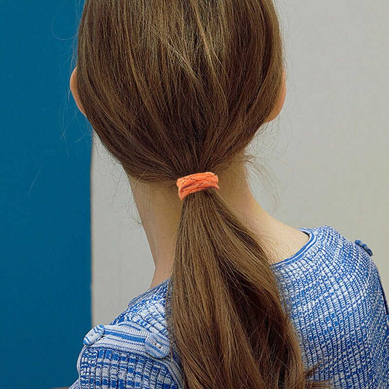 10 buah aksesoris rambut hiasan kepala sederhana elastis Band warna handuk cincin tali ikat kepala.