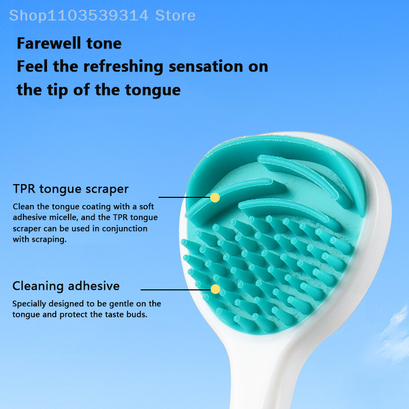 Cepillo piezas para limpiar la superficie de la lengua, raspador de lengua, 1 unidad