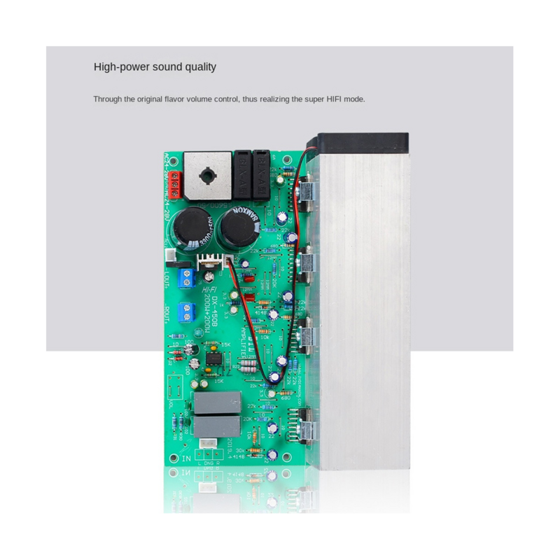 Carte amplificateur audio haute puissance HiFi refroidi à l'air, 2.0 canaux, 200W, TDA7294 PRO