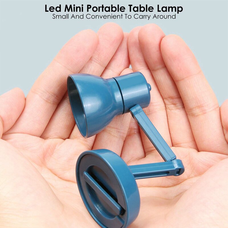 LED Desk Lamp Eye-Caring Adjustable Reading Light With Clamp LED Mini Clip-On Table Desk Lamp With Battery Powered Book Read