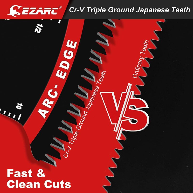 EZARC Pisau Gergaji Berosilasi Gigi Jepang-5 Buah Pisau Multi Fungsi CRV Ujung Busur Jangkauan Ekstra Panjang Potong Bersih untuk Kayu dan Plastik