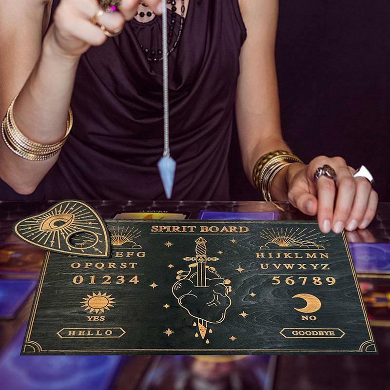 Decor Board-Planchette en bois avec lettres, fournitures de sorcière pour décorations spirituelles, message de fabricant de décision métaphysique, cadeaux