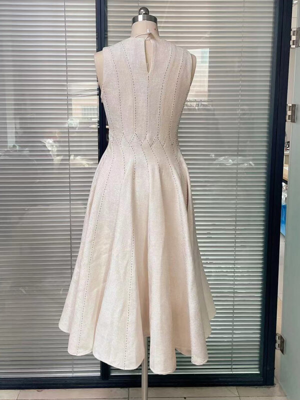Женское Плиссированное шерстяное платье-жилет, трапециевидного силуэта, 13DB381