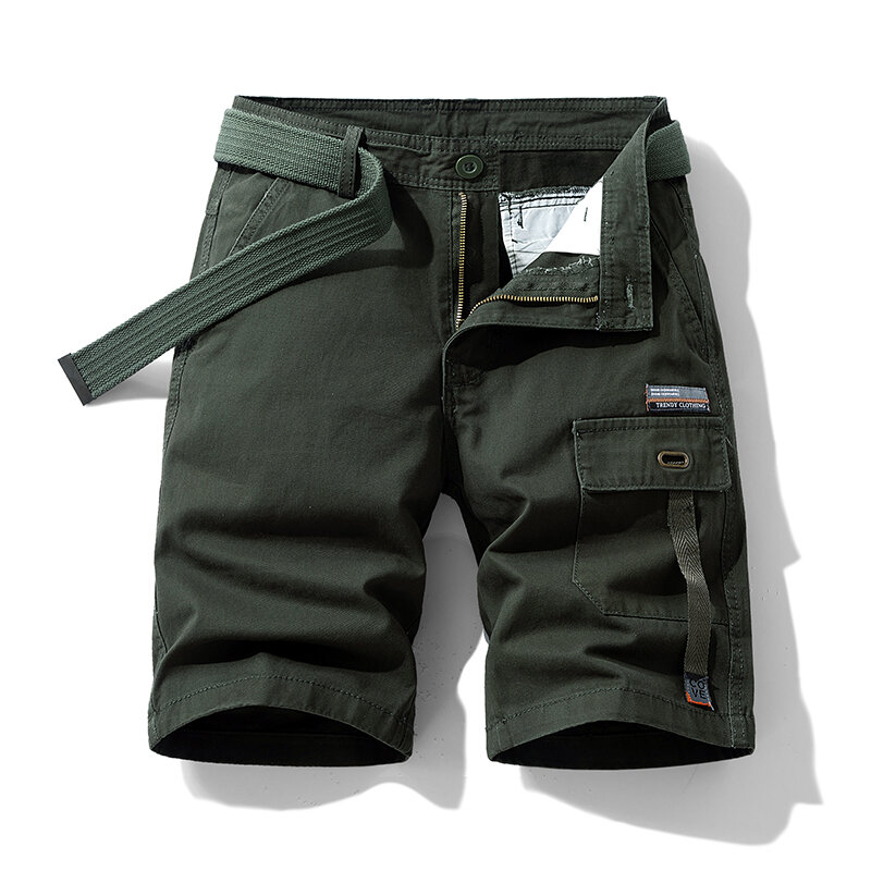 Men's Tactical Cargo Shorts Breathable Cotton Streamer Military Shorts Summer Outdoor Multi Pockets Cargo Shorts Male