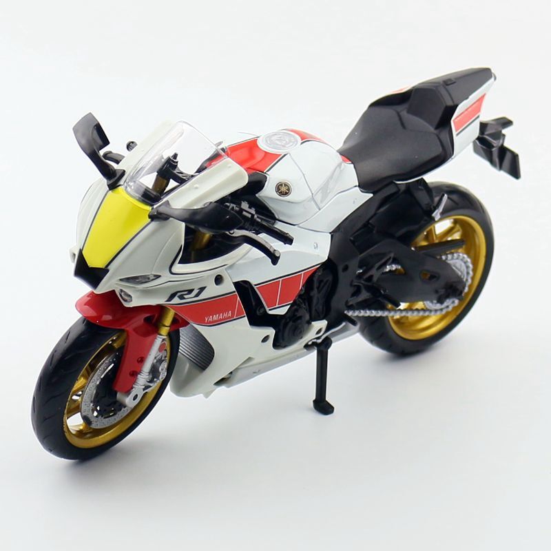 YAMAHA YZF-R1M Brinquedo de motocicleta para menino, RMZ City Diecast Modelo Metal, 1:12 Corrida, Super Sport Miniatura Coleção, Presente para criança, 1:12