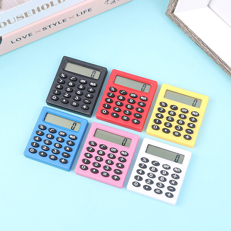 Candy Color Pocket Cartoon Calculator, Multifuncional pequeno quadrado, Eletrônica personalizada escola e escritório, Criativo