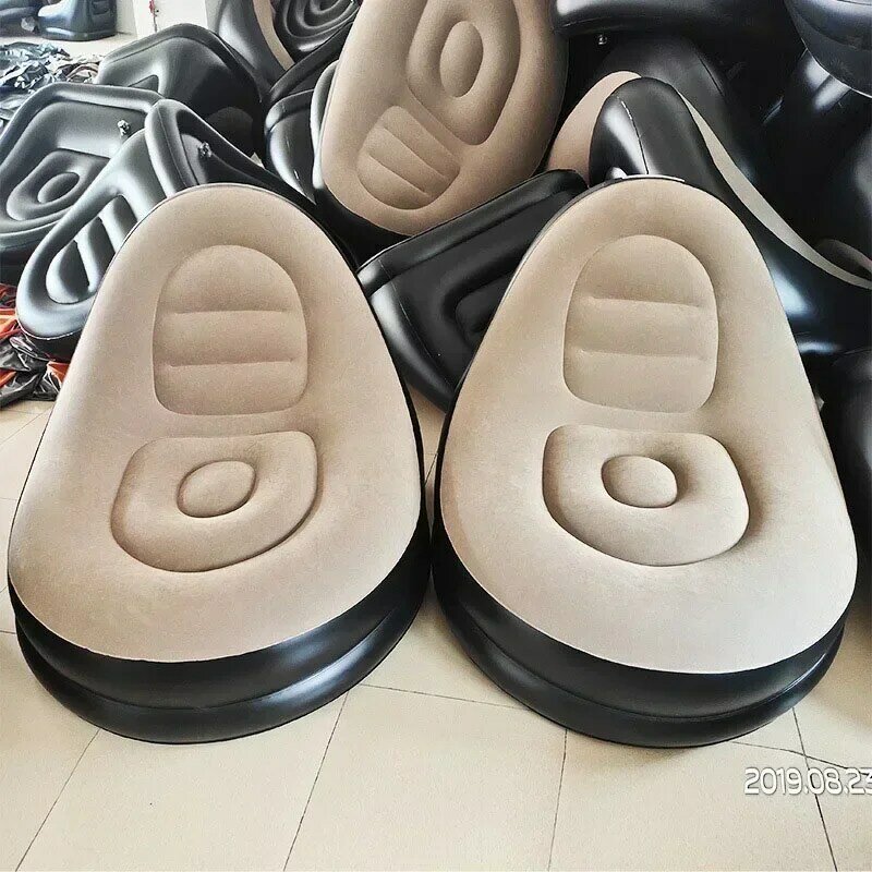 Sofa tiup portabel lipat, kantong kacang malas kursi Sofa Pouf Puff Sofa Tatami ruang tamu Set tempat tidur tiup