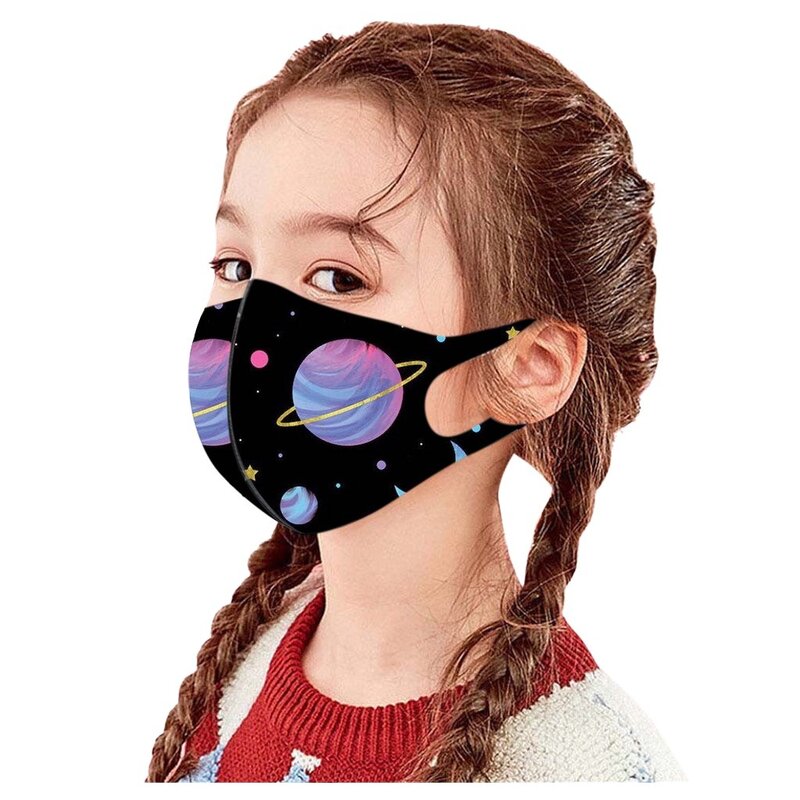 1 шт. детская ветрозащитная многоразовая хлопковая защитная маска с принтом незаменимая удобная маска для путешествий на большие расстояния
