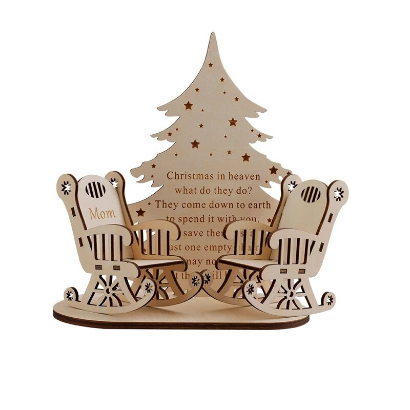 1pc Wooden Christmas Tree Wooden Decoration Christmas Ornament Christmas Gift