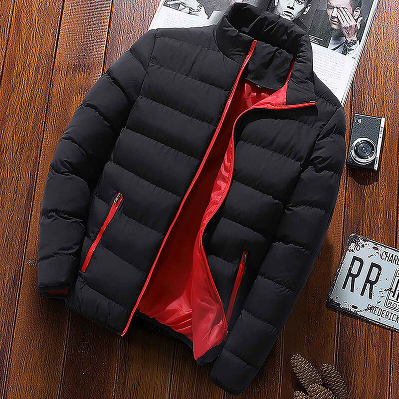 2023 New Winter Warm Packable Jacket Puffer Light Mens Parkas Coat Quilted Padded Outerwear Cardigan Male Streetwear Clothes