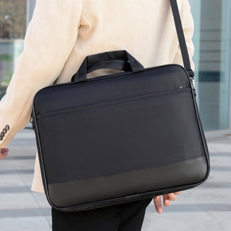 กระเป๋าแล็ปท็อปขนาด 15.6 นิ้วกระเป๋าคอมพิวเตอร์น้ำหนักเบา Satchel Men กระเป๋า ขนาดใหญ่