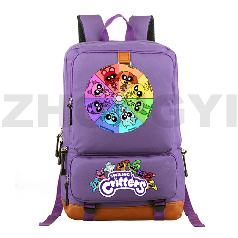 Hot Game Smiling Critters Casual Backpack Teenager College Anime School Bags Waterproof Daypack High Quality Laptop Bag for Men