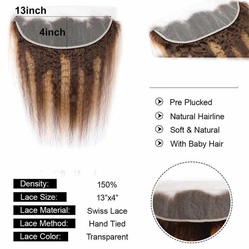 Светлые курчавые прямые искусственные человеческие волосы с застежкой искусственные волосы P4/27 Омбре волнистые волосы с кружевной застежкой 4x4 13x4