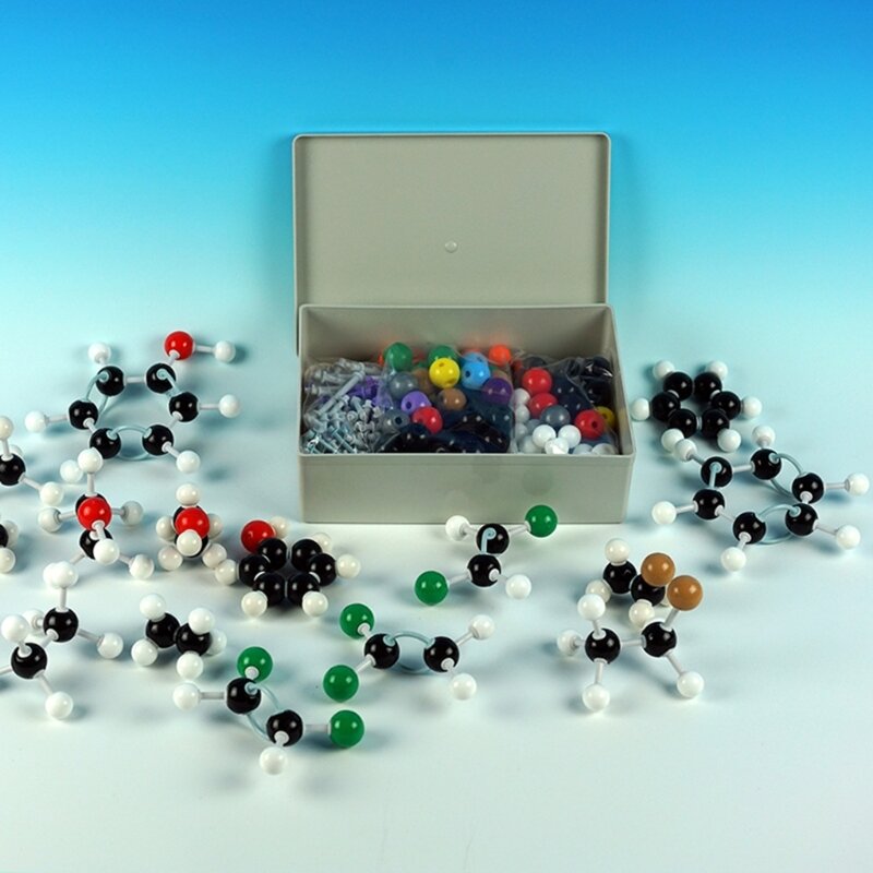 444-teiliger Modellbausatz für organische Chemie, molekulare Modelle mit Atomen, Links, Orbital-Dropship