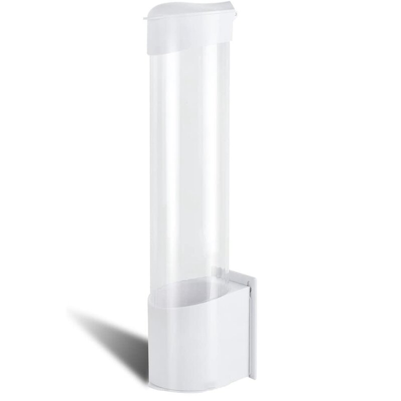 Dispensador de tazas de agua montado en la pared, soporte para tazas, se adapta a fondo plano o cono, baño, 3Oz - 7Oz