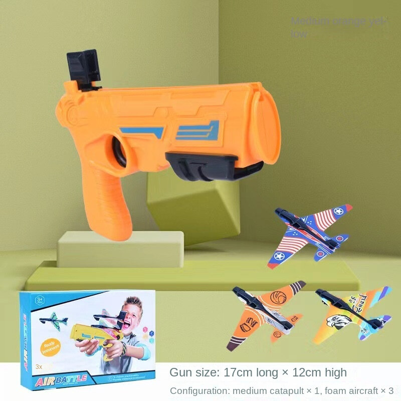 Jogo de tiro infantil Ejection Aircraft, brinquedos esportivos infantis ao ar livre para meninos, conjunto de 3 aviões pequenos