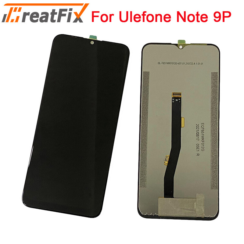 Ulefone Note9P LCD 수리용 터치 스크린 디지타이저 어셈블리, 6.52 인치 오리지널 100% 테스트 완료, 신제품