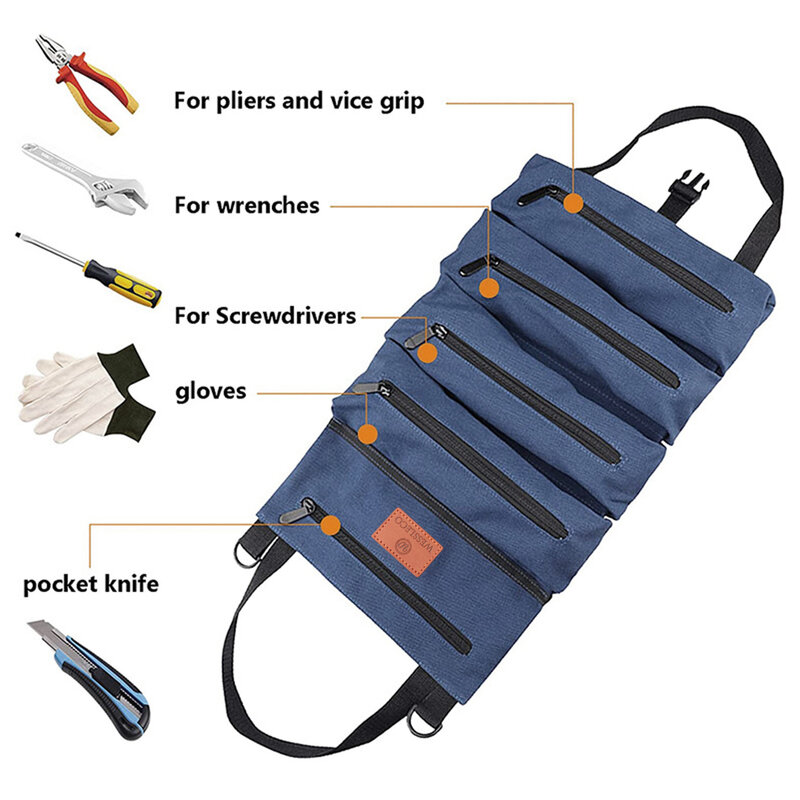 Сумка холщовая для инструментов для ремонта автомобиля, сумка для инструментов, удобный набор инструментов, ручная сумка большой вместимости